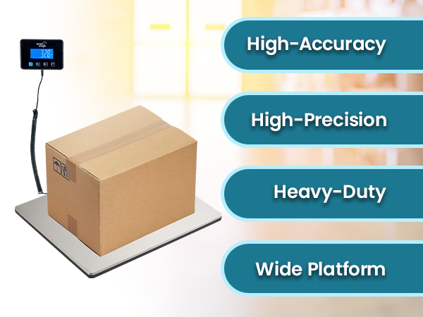 Heavy duty scale, wide platform