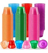 HOME BREEZE 300 Pack Disposable Bomber Cups Color Plastic Bomber Shot Glasses Highly Durable and ...