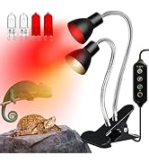 Jaenmsa Heat Lamp for Reptile,UVA UVB Light for Turtle,Bearded Dragon Basking Light Bulbs,Dimmabl...