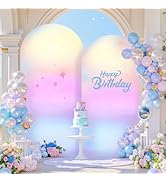 Silver White Arch Covers 7.2 and 6ft Sequin Sparkly Birthday Party Arch Backdrop Covers Set of 2 ...