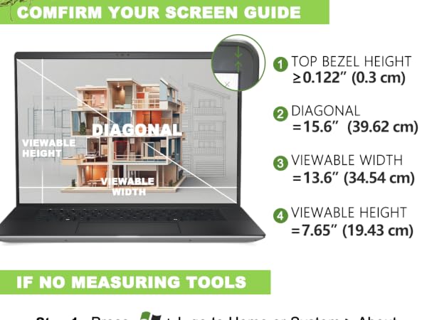 laptop privacy screen 15.6 inch 16:9