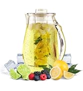 OVENTE Fruit Infusion Water Pitcher 2.5L (85 oz) with Removable Lid and Infuser Rod, BPA-Free Acr...