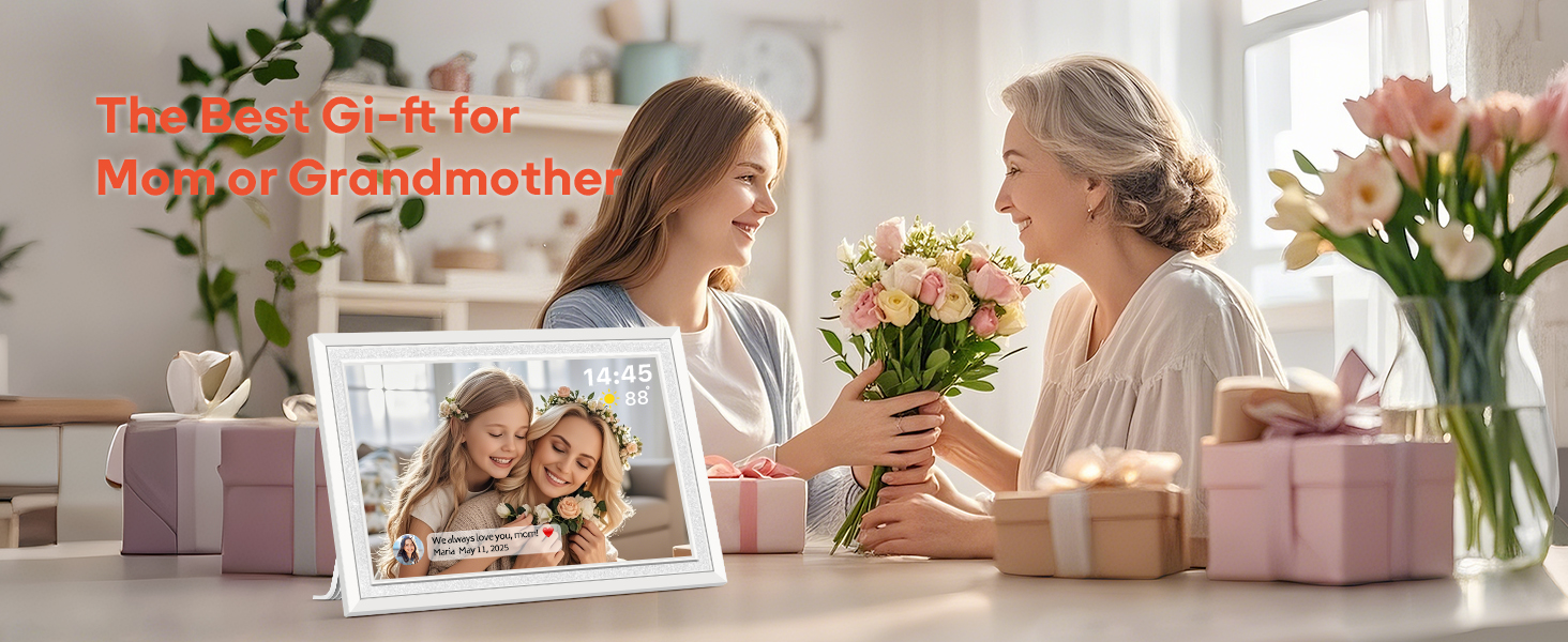 frameo digital picture photo video frame gift for mom grandma grandparent father mother birthday