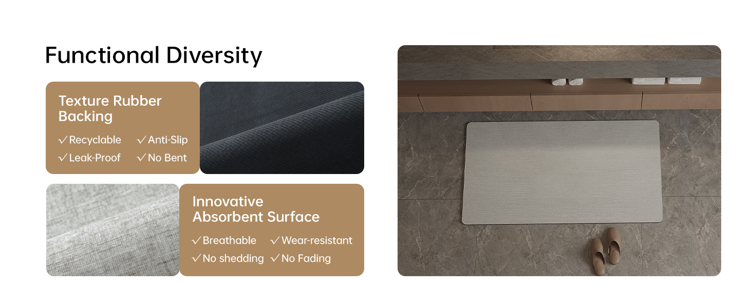 stone bath mat