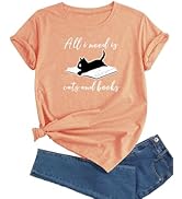 J&DHUASHA Women's Shirt Funny Graphic Tshirt Casual Short Sleeve Tee Tops