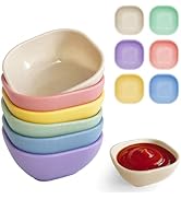 SHECIPIN 6 Pack Small Plastic Bowls 4.5 OZ Unbreakable Wheat Straw Dipping Bowls,plastic ramekins...
