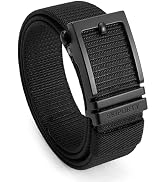 SKiporty Mens Tactical Belt, Military Nylon Web Work Belts, Ratchet Golf Duty Belt with Automatic...