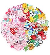 NICEVINYL Iron on Embroidery Patches for Backpacks: 70PCS Random Assortment Vibrant Designs Patch...