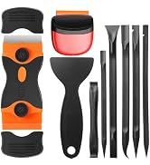 Tallew 9 Pcs Plastic Scraper Tool Sticker Plastic Razor Blade Scraper Plastic Pick Plastic Non Sc...