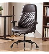 NEO Chair Ergonomic Leather Office Desk Chair with Adjustable Armrests High Back Lumbar Support S...
