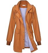 PITINAN Rain Jackets For Women Waterproof Rain Coats with Hood Lightweight Windbreaker Outdoor Tr...