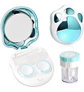 Contact Lens Travel Kit with Cleaner Washer, Portable Contact Box with Mirror Tweezers Remover To...