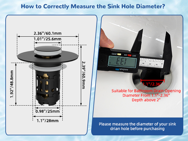 Measure Diameter &Depth