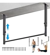 Kipika 48" Ceiling Mounted Pull Up Bar, Heavy Duty Multi-Grip Chin Up Bar,Mounted Pull Up Bar, Ad...