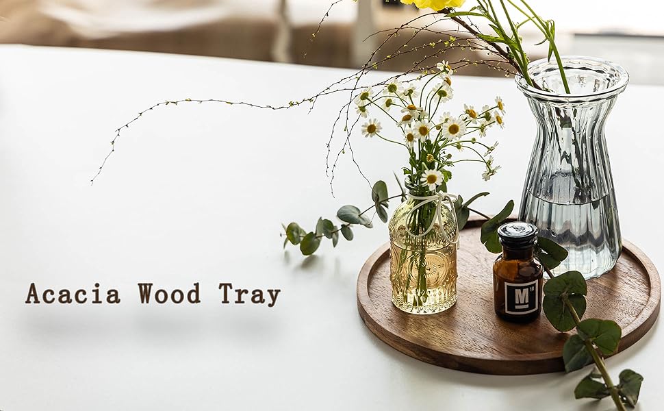 round wood tray