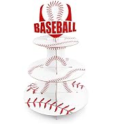 Eaezerav 3 Tier Baseball Theme Party Cupcake Stand Baseball Birthday Party Decorations Sports The...