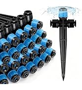 Copadri 20 Pack Two-Way Quick Connect Drip Emitters Fan Shape with Stake for 1/4" Irrigation Tubi...