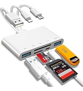 5-in-1 Memory Card Reader, USB OTG Adapter & SD Card Reader for i-Phone/i-Pad, USB C and USB A De...