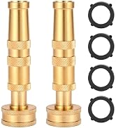 Sanpaint Heavy-Duty Brass Adjustable Twist Hose Nozzle, 2 Pack