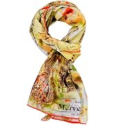 Salutto Women 100% Silk Scarves Van Gogh Painted Scarf
