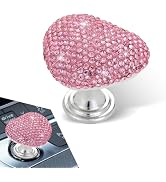 Dogary Bling Car One-Bouch Start Button, Heart-Shaped Push-to-Start Rocker Lever, Engine Start/St...