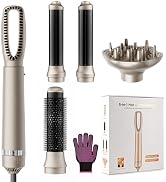 Bo'laiya 5-in-1 Hot-Air Brushes Brush for Straightening, Curling & Styling, Detachable & Intercha...