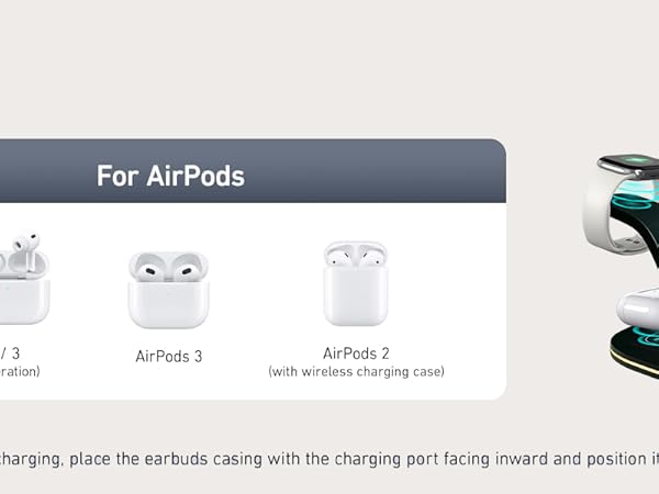 iphone watch charger 3 in one charger iphone watch and airpods phone charging stand