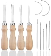 TLKKUE 4 Sizes Leather Edge Skiving Beveler Tools, Wide Leather Craft Edge Beveler Tool Kit Leath...