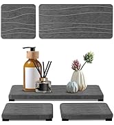 3PCS Water Absorbing Stone Tray, Fast Drying Stone Sink Tray, Stone Soap Tray, Water Absorbent Di...