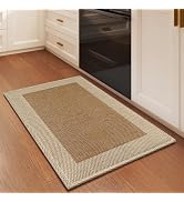 QiCaiJia Anti Fatigue Kitchen Mats for Floor, Super Absorbent Kitchen Rugs Non Slip Washable, Sof...