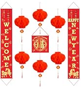 Auihiay Chinese New Year Decorations 2026, Lunar New Year Couplets Chunlian Set, Fu Character and...
