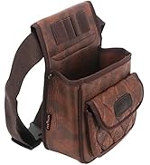 Tourbon Vintage Leather Trap Shooting Bag Ammo Storage Shell Pouch 50+