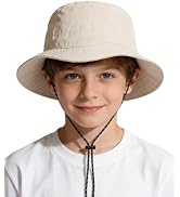 Century Star Kids UPF 50+ Sun Protection Bucket Hat, Waterproof Packable Rain Hat Boys Girls Beac...