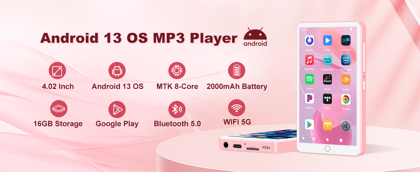 mp3 player with bluetooth and wifi
