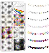 Redtwo 1600 Pcs Letter Beads Kit, 6 Styles of Colorful Alphabet Beads for Bracelet, Number Smiley...