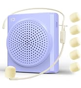 SHIDU Portable Voice Amplifier for Teacher with Microphone, 1800mAh Rechargeable 16W Mini Power A...