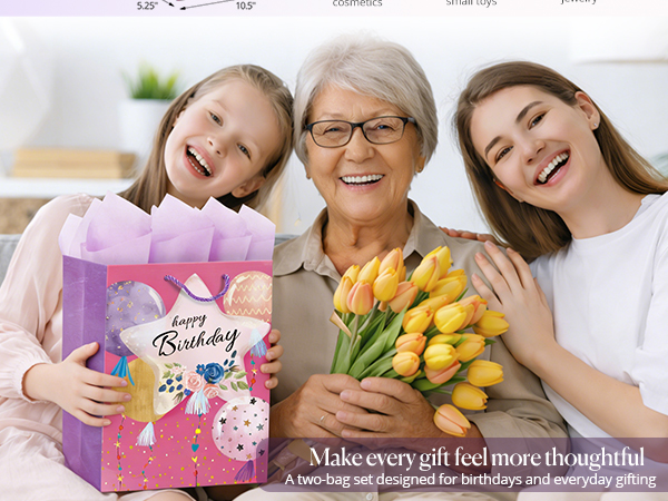 kids toys gift bags with tissue paper included cute pink party favors newborn baby clothes bags