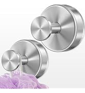 Deluwire Suction Cup Hooks for Shower, No Drill Shower Suction Hooks for Bath Robe Looafh, Remova...