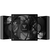 GAMDIAS Notus M1-1203 120mm Black PWM Fan (3 Fan Pack), Daisy-Chain Sharing Connection, Closed-Lo...