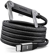 LOOHOI 240W Fast Charging USB-C to USB-C Cable with Built-in Phone Stand | 90° Fast Charging Invi...
