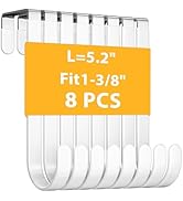 Optish Door Hanger Hooks, 8 Pack Over The Door Hooks for Hanging, Over The Door Towel Rack for Ba...