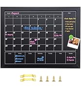 Aitakatta 3-in-1 Chalkboard Calendar for Wall, Magnetic Monthly & Weekly Calendar Chalkboard, Bla...