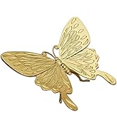 Pewery Gold Mini Butterfly Figurine, Solid Metal Animal Ornament, Mini Butterfly Sculpture for Ho...