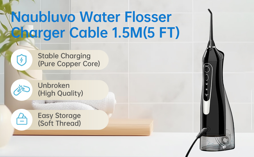replacement water flosser USB charger cable