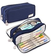 iSuperb Large Pencil Case 3 Compartments Pencil Pouch Big Capacity Pencil Bag for Kids Teen Girls...
