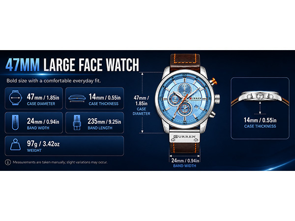 Mens Sport Military Analog Quartz Watch Chronograph Classic Casual Business Dress Waterproof Watch