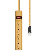 OSKOS Power Strip with 6 Outlets, 4-Foot Power Cord, Built-in Circuit Breaker, UL Listed, Wall-Mo...