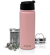 MIRA Stainless Steel Insulated Tea Infuser Bottle for Loose Tea - Thermos Travel Mug with Removab...