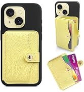 M-Plateau Card Holder for Phone Case Stick On Compact Phone Wallet with Kickstand,Fits 5.8 Inches...
