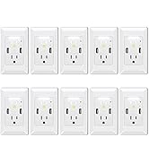 USB Outlet with Nightlight,GreenCycle 15 Amp Electrical Outlet Guide Light,4.2A High Speed Duplex...